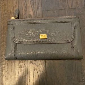 Gray Fossil Wallet